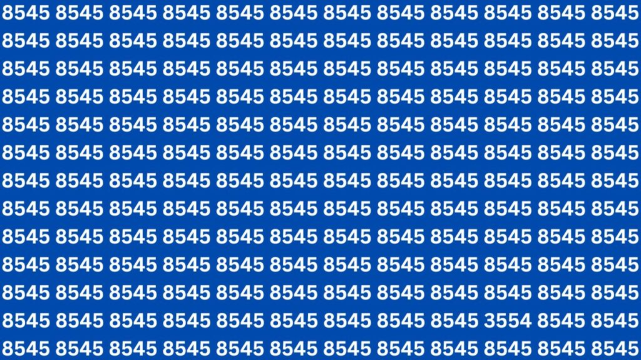 Optical Illusion Challenge: Can You Find 3554 Before Time Runs Out?Optical Illusion Challenge: Can You Find 3554 Before Time Runs Out?