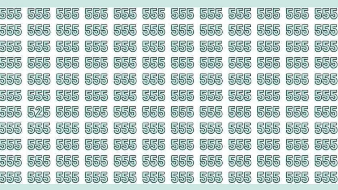Optical Illusion Challenge: Can You Find the Number 525 in the Image?